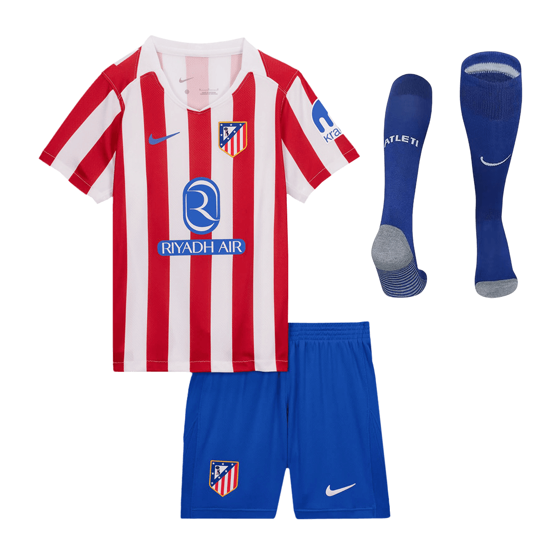 Set Tricouri Fotbal Atletico Madrid Acasă 2025/26 Pentru Copii
