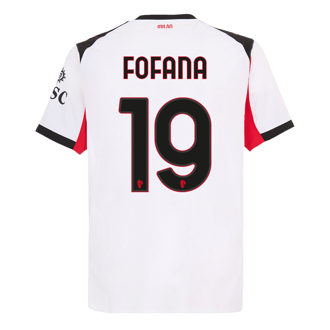 Tricouri Fotbal AC Milan FOFANA #19 Deplasare 2025/26 Authentic