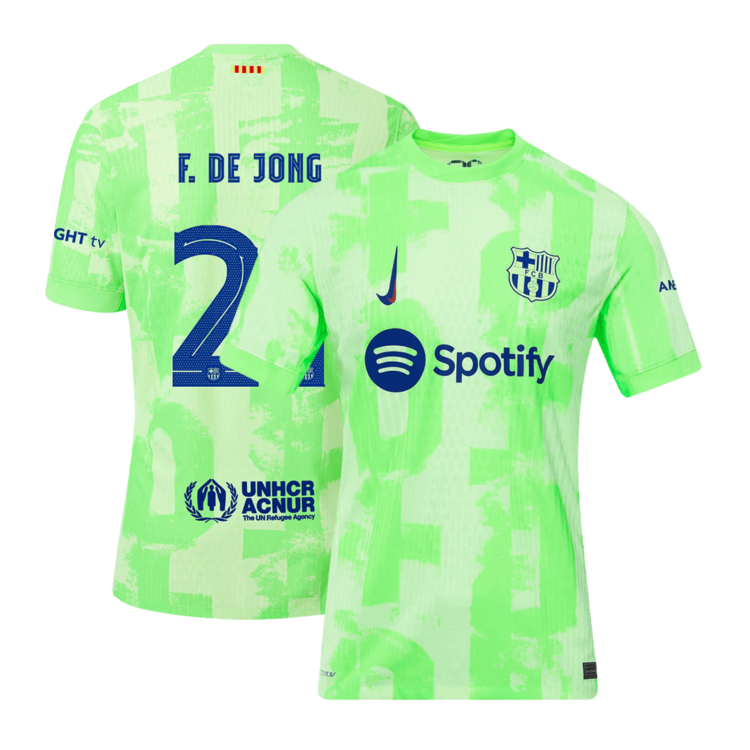 Tricouri Fotbal Barcelona F.DE JONG #21 Treilea 2024/25 Authentic - UCL