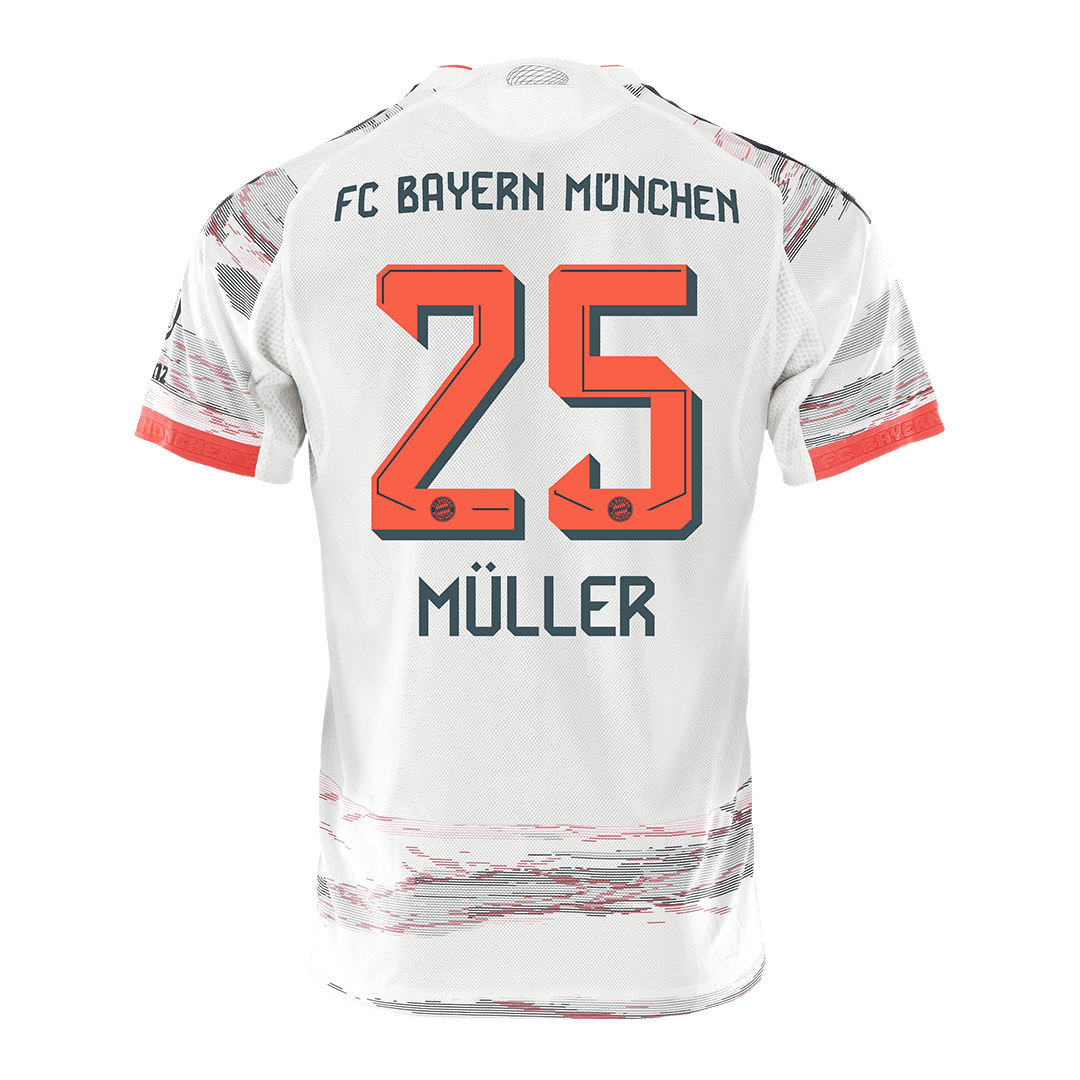 Tricouri Fotbal Bayern Munchen MÜLLER #25 Deplasare 2025/26 Authentic