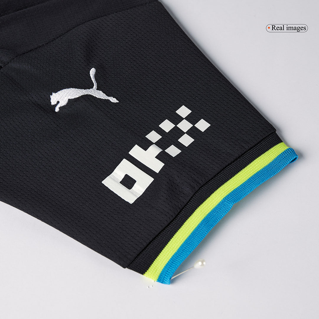 Set Tricouri Fotbal Manchester City Deplasare 2024/25 Pentru Copii.