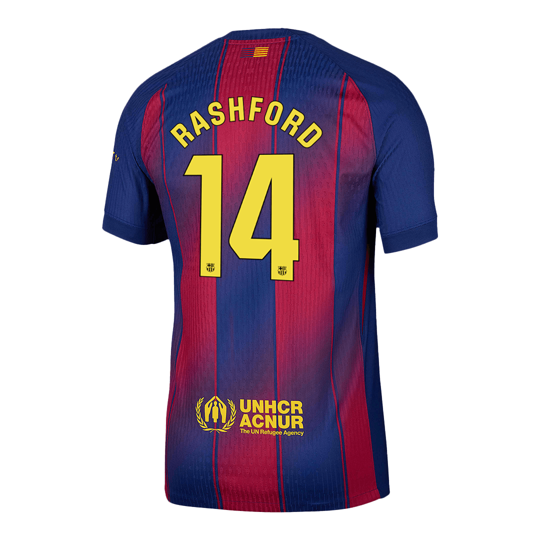 Tricouri Fotbal Barcelona RASHFORD #14 Acasă 2025/26 Authentic