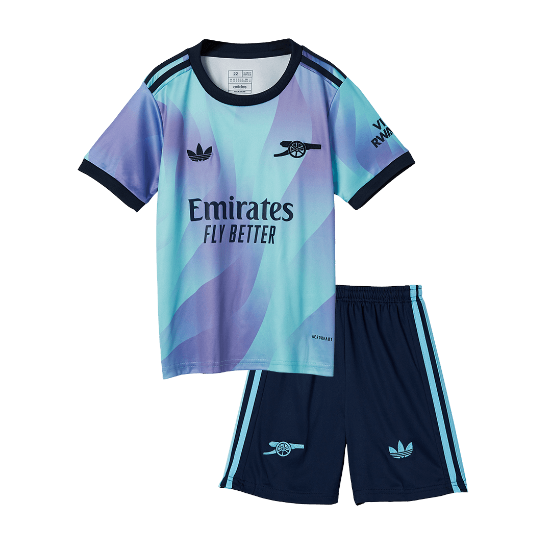 Set Tricouri Fotbal Arsenal Treilea 2024/25 Pentru Copii.