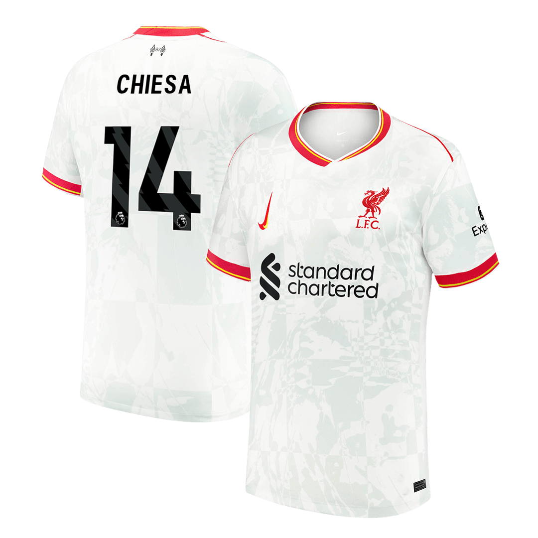 Tricouri Fotbal Liverpool CHIESA #14 Treilea 2024/25 (mărime mare)