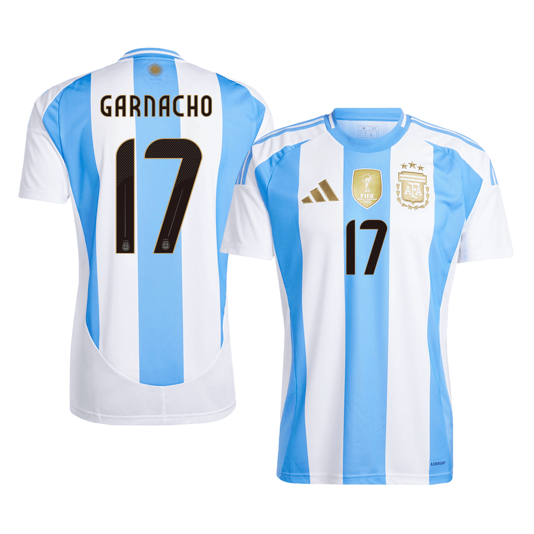 Tricouri Fotbal Argentina GARNACHO #17 Acasă 2024 - Super (mărime mare)