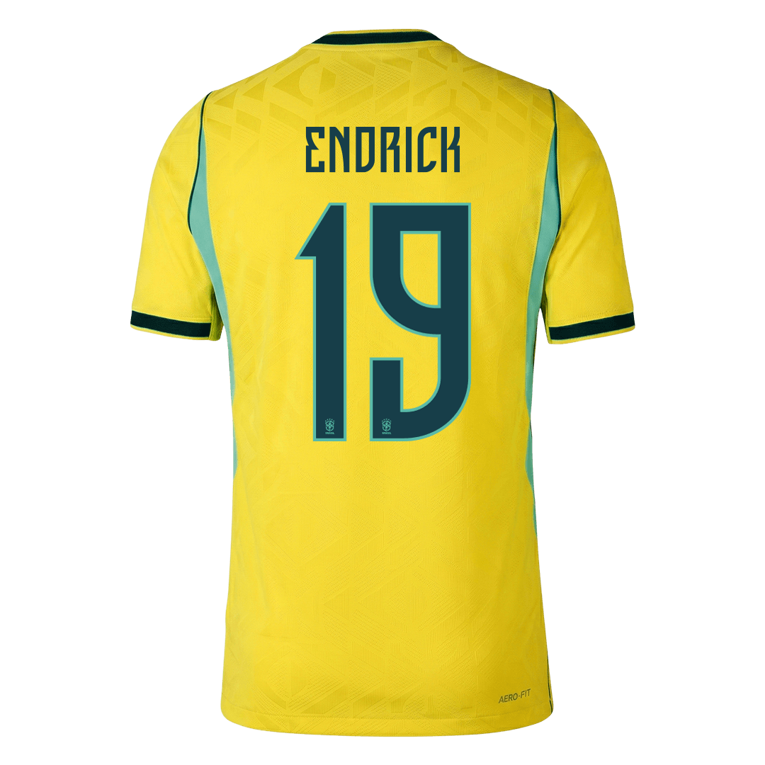 Tricouri Fotbal Brazilia ENDRICK #19 Acasă Cupa Mondială 2026 Authentic