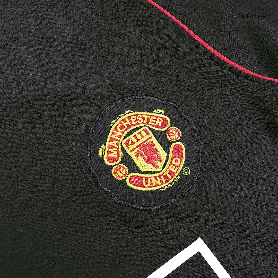 Tricouri Fotbal Vintage Manchester United Deplasare 2007/08 Mânecă Lungă