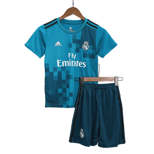 Set Tricouri Fotbal Real Madrid Treilea 2017/18 Pentru Copii