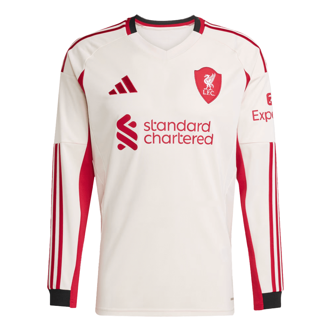 Tricouri Fotbal Liverpool Deplasare 2025/26 Mânecă Lungă (mărime mare)