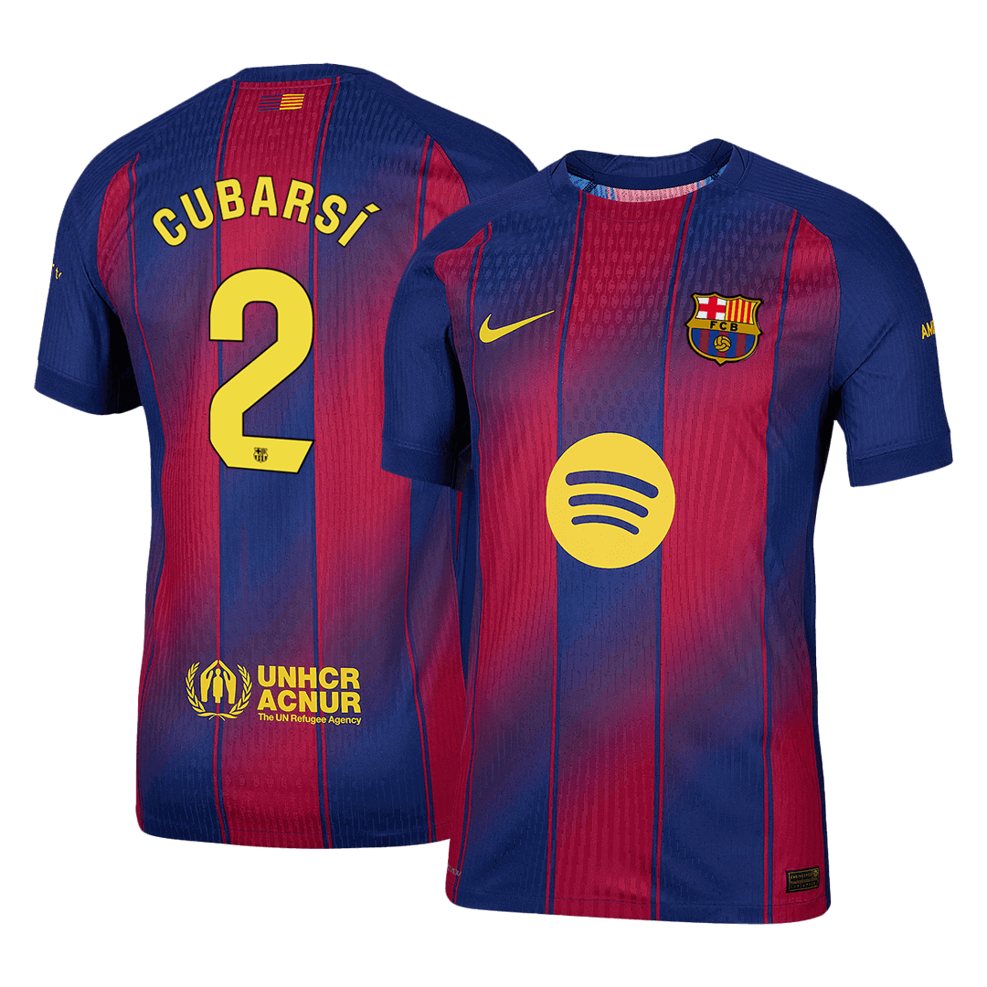 Tricouri Fotbal Barcelona CUBARSÍ #2 Acasă 2025/26 Authentic