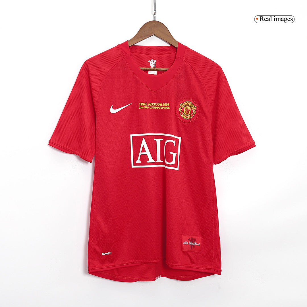 Tricouri Fotbal Vintage Manchester United Acasă 2007/08
