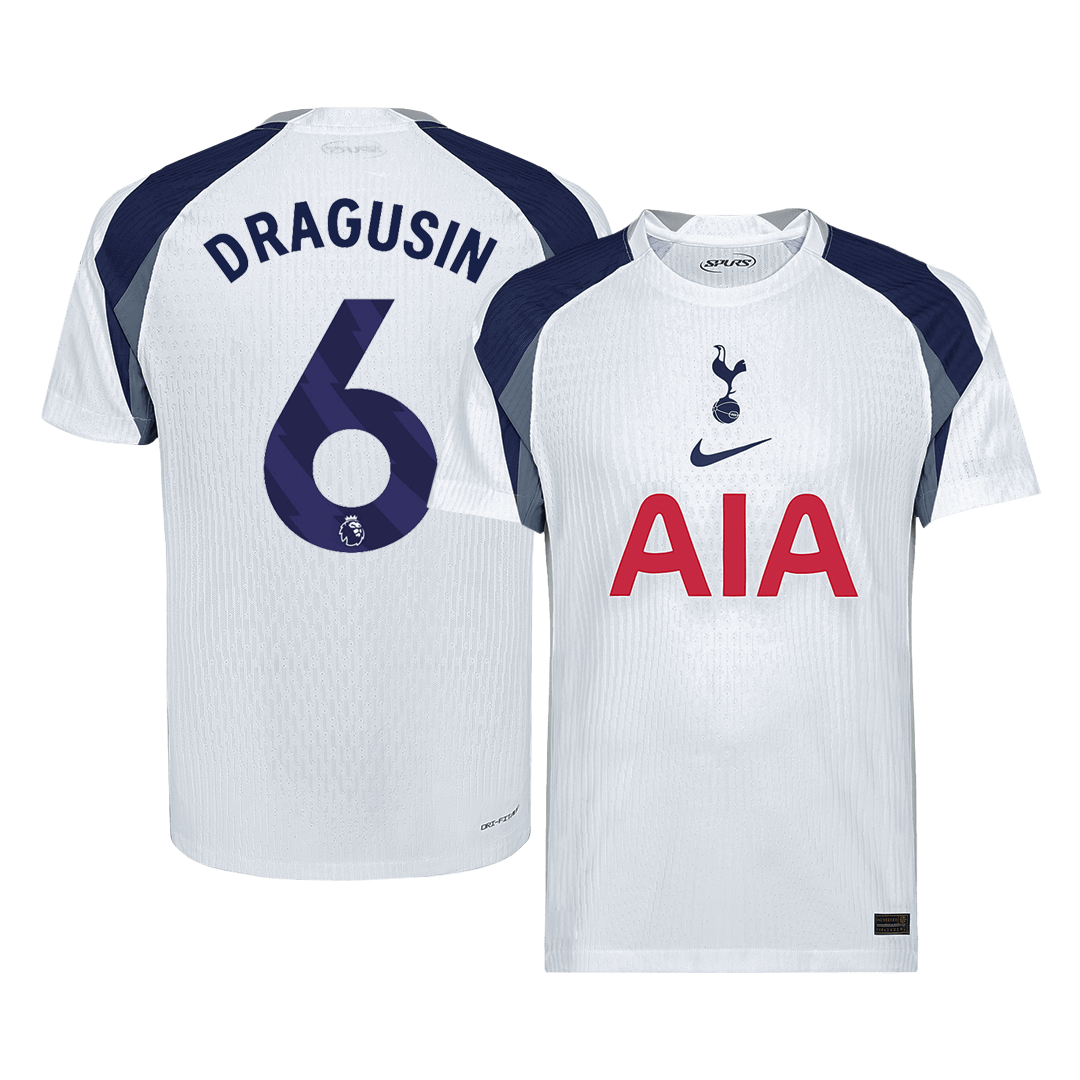 Tricouri Fotbal Tottenham Hotspur DRAGUSIN #6 Acasă 2025/26 Authentic