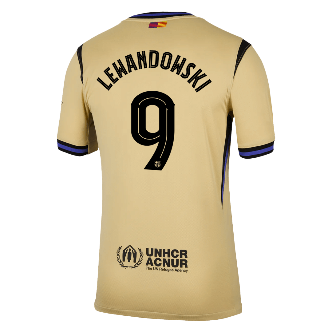 Tricouri Fotbal Barcelona LEWANDOWSKI #9 Deplasare 2025/26 - UCL