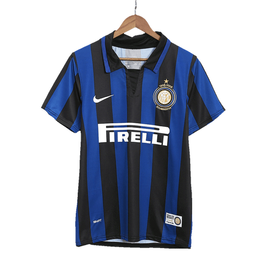 Tricouri Fotbal Vintage Inter Milano Acasă 2007/08 - 100th Anniversary