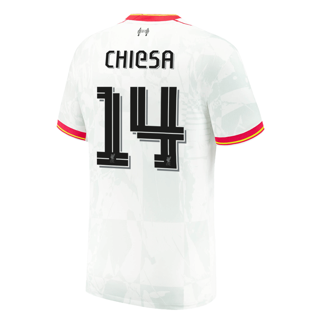 Tricouri Fotbal Liverpool CHIESA #14 Treilea 2024/25 - UCL (mărime mare)