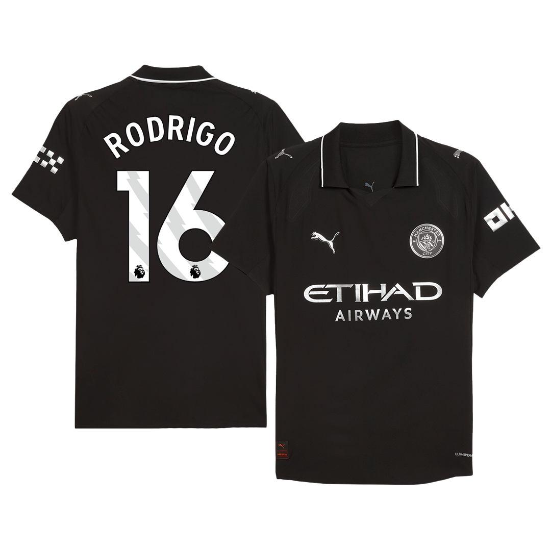 Tricouri Fotbal Manchester City RODRIGO #16 Deplasare 2025/26 Authentic
