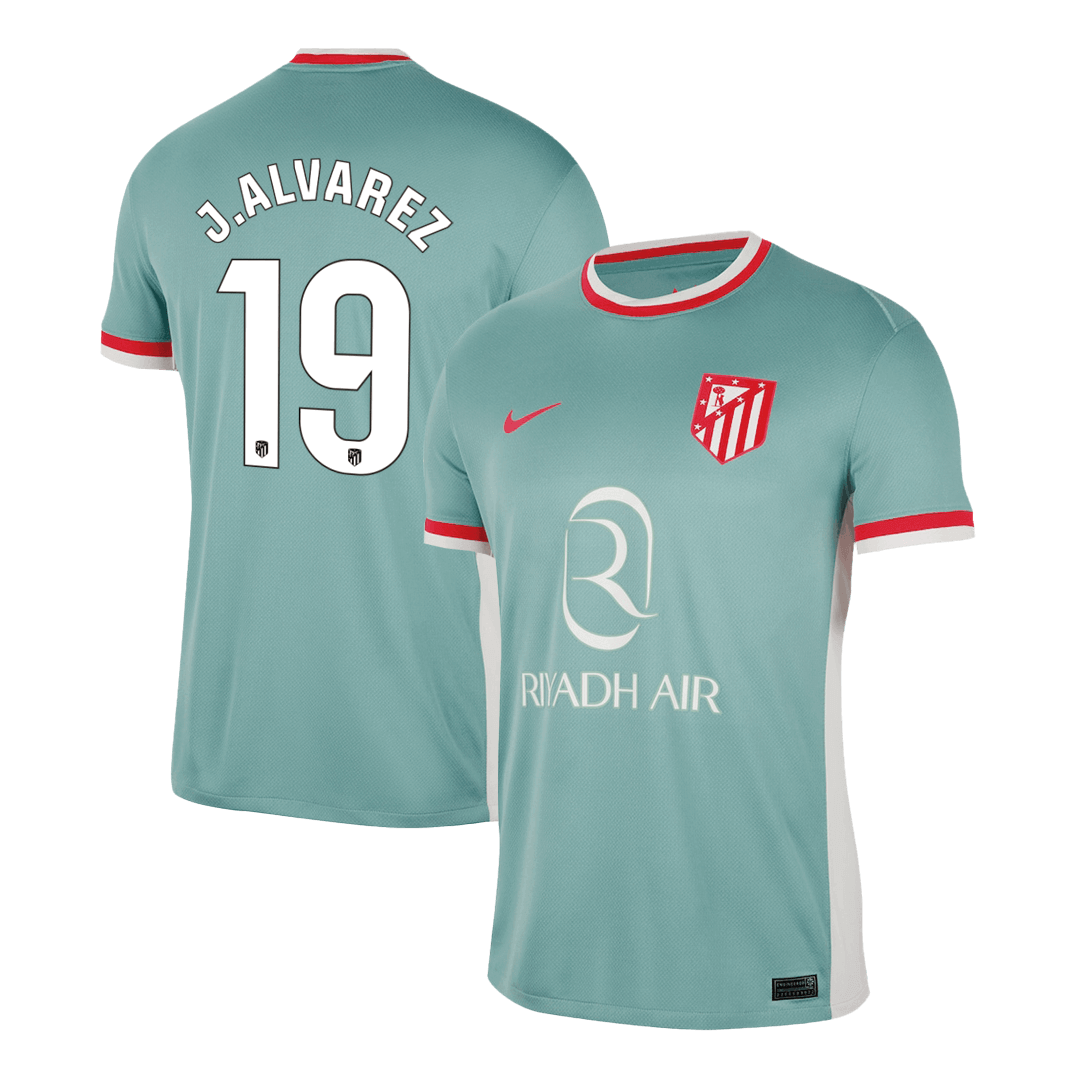 Tricouri Fotbal Atletico Madrid J.ALVAREZ #19 Deplasare 2024/25 (mărime mare)