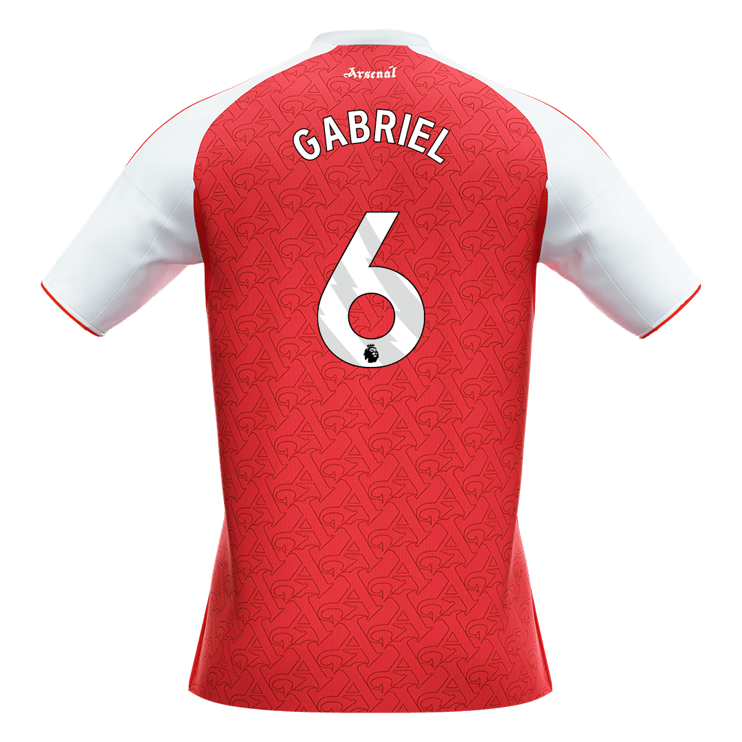 Tricouri Fotbal Arsenal GABRIEL #6 Acasă 2025/26 - Premium