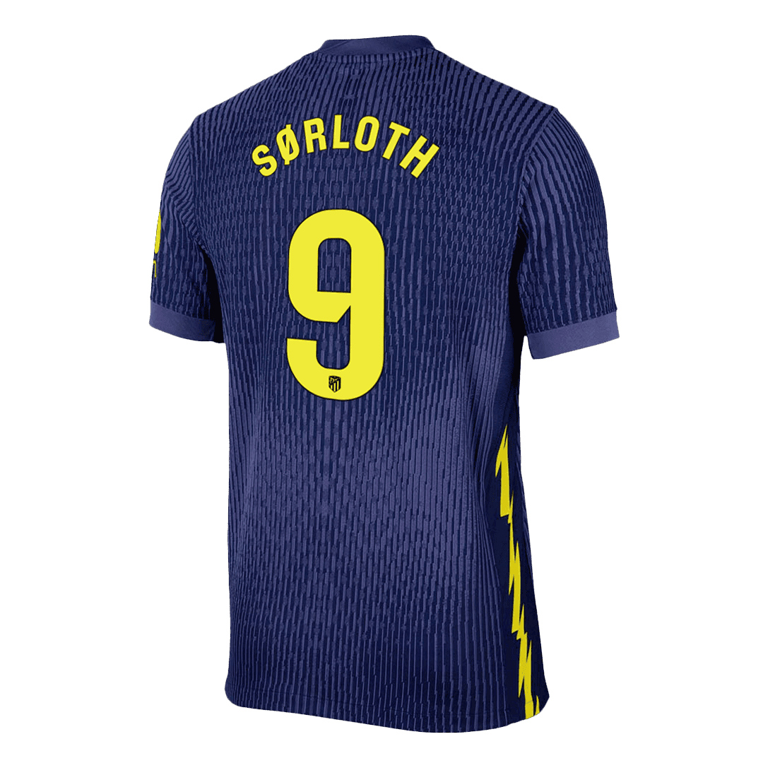 Tricouri Fotbal Atletico Madrid SØRLOTH #9 Deplasare 2025/26 Authentic