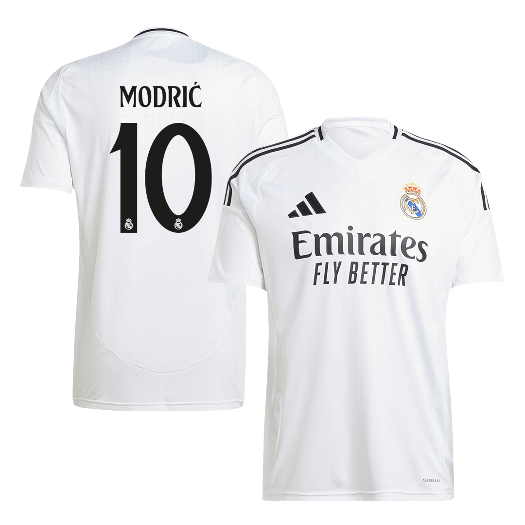 Tricouri Fotbal Real Madrid MODRIĆ #10 Acasă 2024/25 (mărime mare)