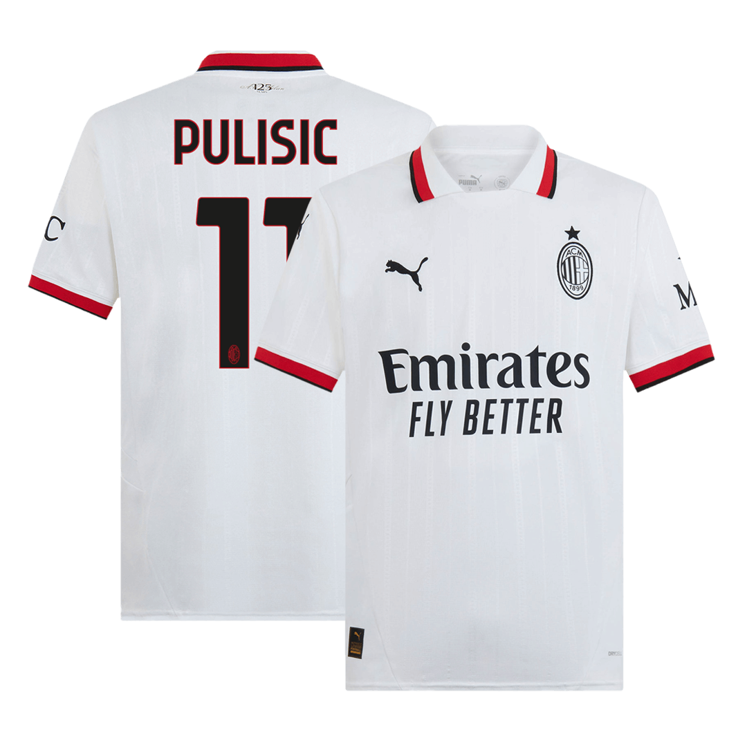Tricouri Fotbal AC Milan PULISIC #11 Deplasare 2024/25 - Super (mărime mare)