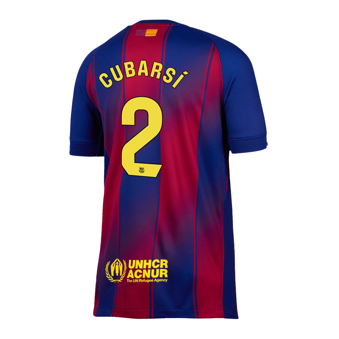 Tricouri Fotbal Barcelona CUBARSÍ #2 Acasă 2025/26 - Premium (mărime mare)