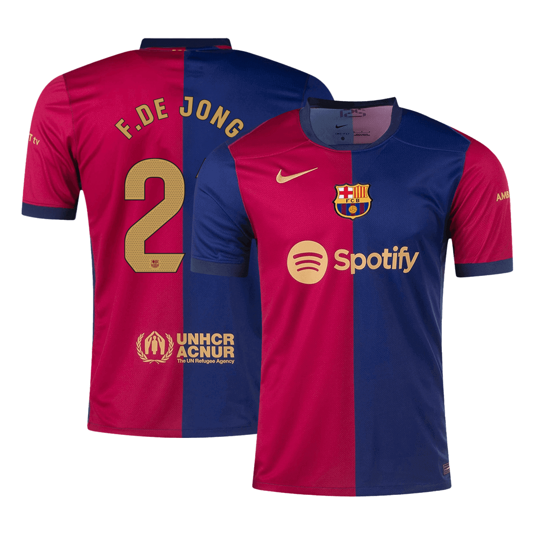 Tricouri Fotbal Barcelona F.DE JONG #21 Acasă 2024/25 - Super (mărime mare)