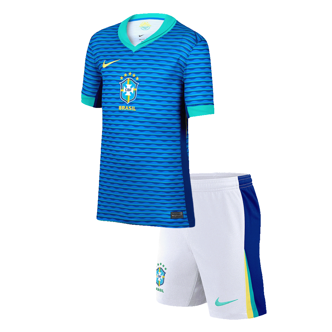 Set Tricouri Fotbal Brazilia Deplasare 2024 Pentru Copii