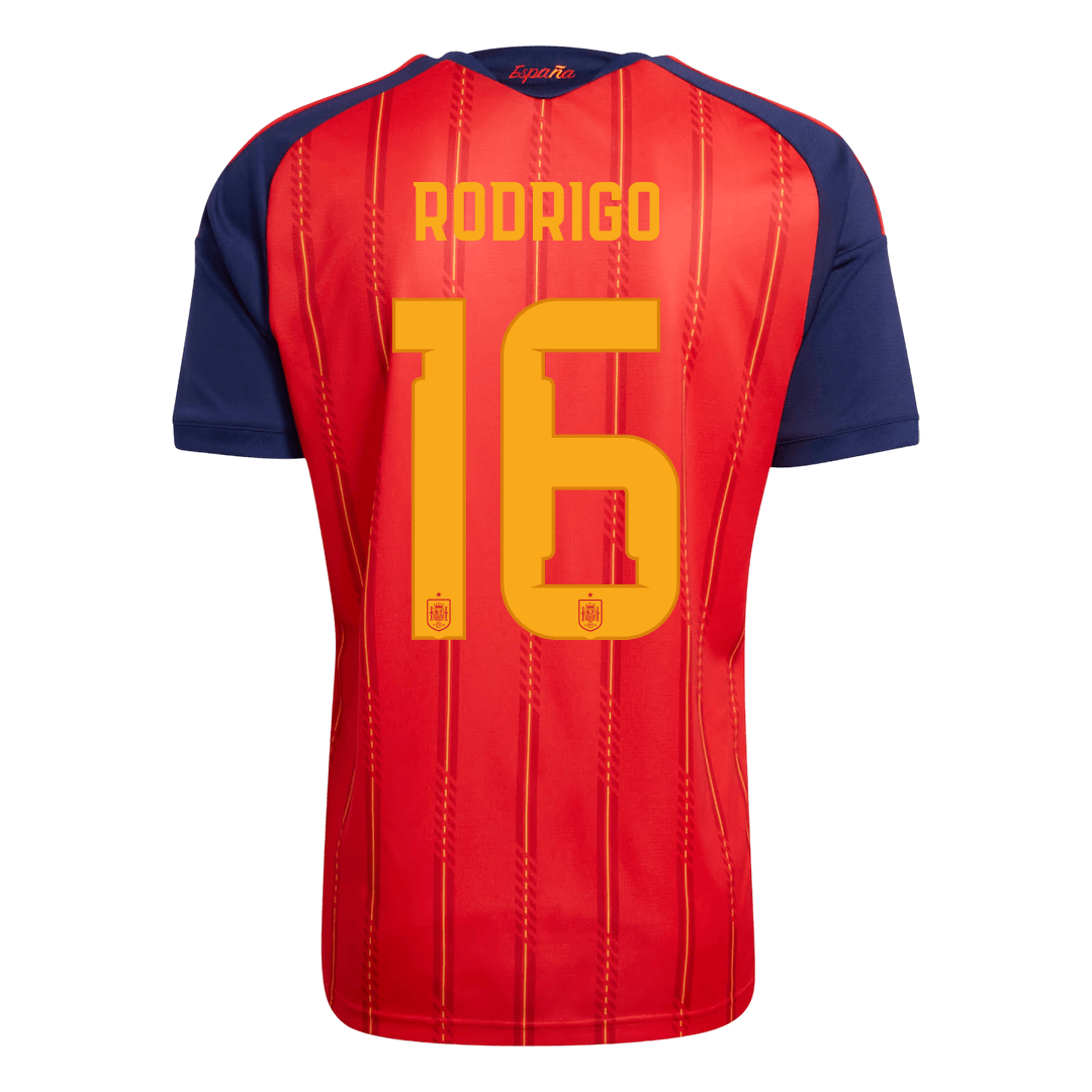 Tricouri Fotbal Spania RODRIGO #16 Acasă Cupa Mondială 2026 - Premium