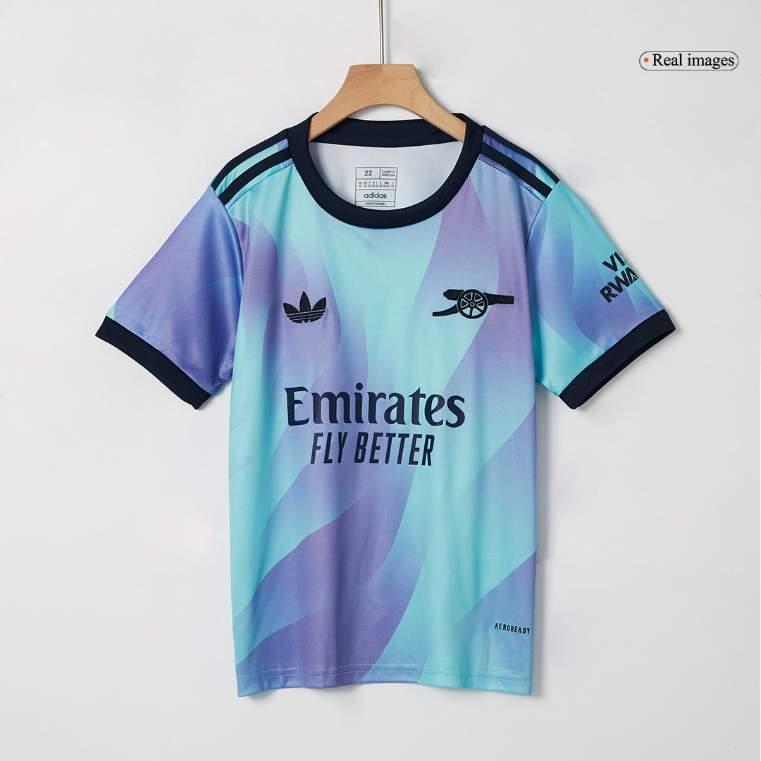 Set Tricouri Fotbal Arsenal Treilea 2024/25 Pentru Copii.