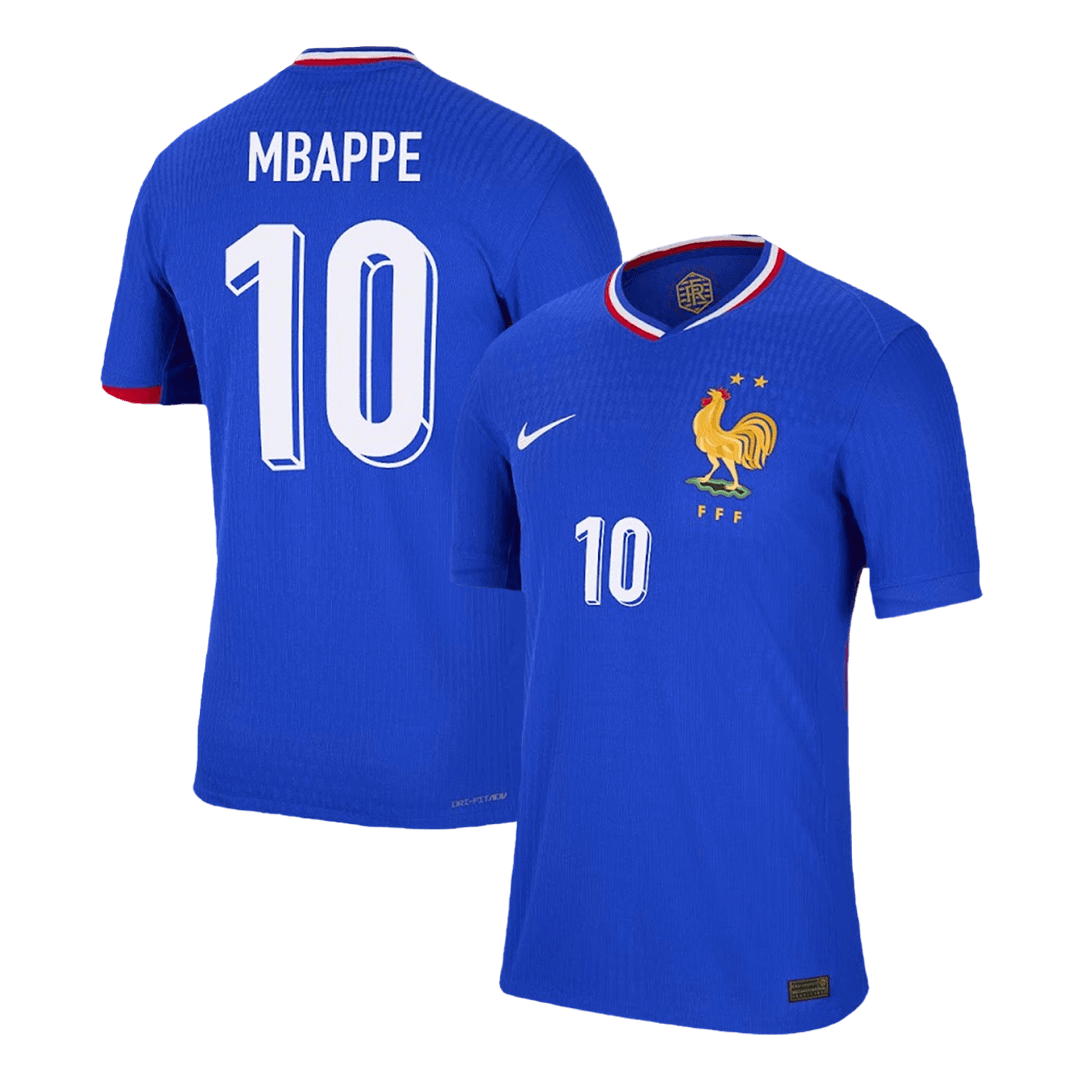 Tricouri Fotbal Franța MBAPPE #10 Acasă 2024 Authentic