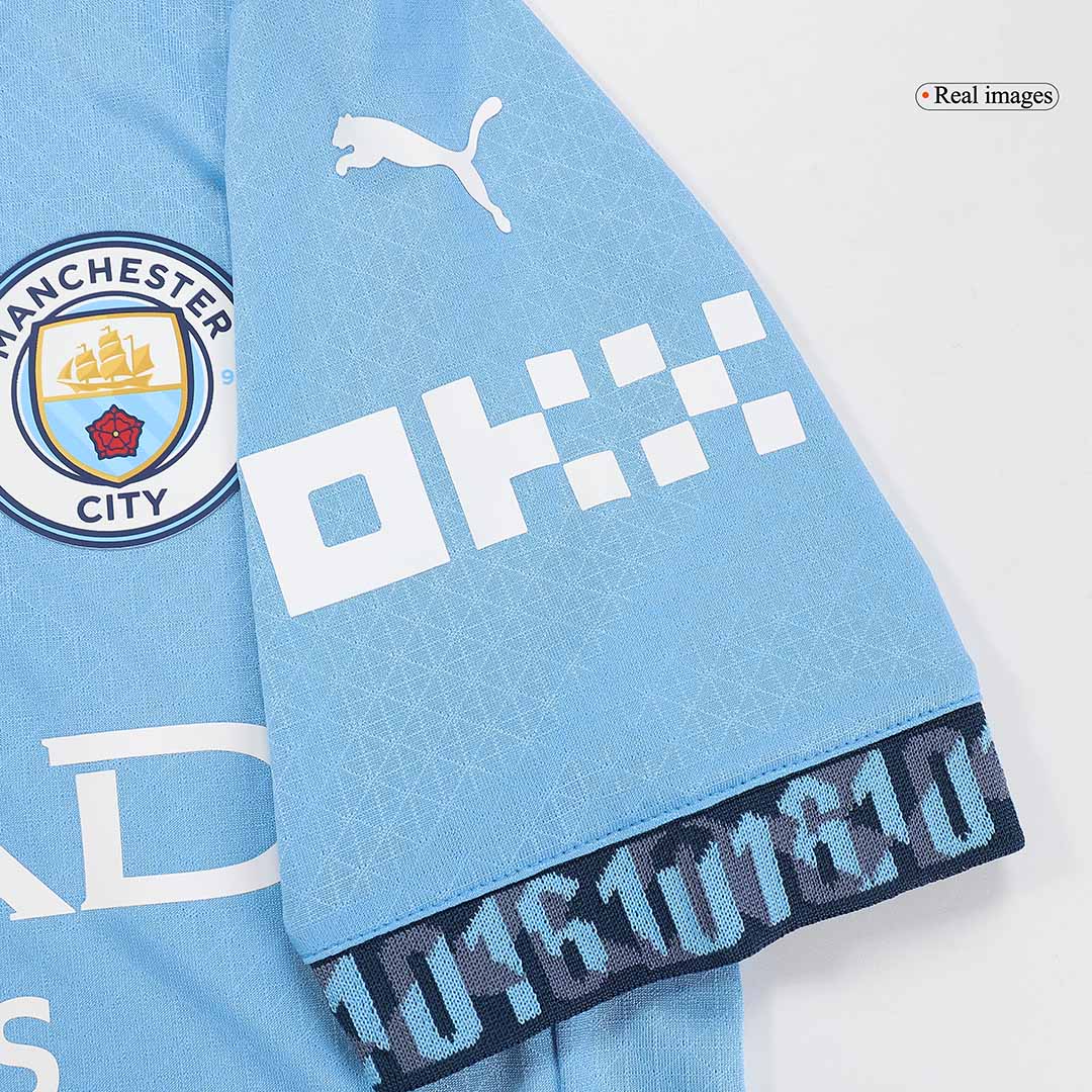 Tricouri Fotbal Manchester City HAALAND #9 Acasă 2024/25 Authentic - UCL