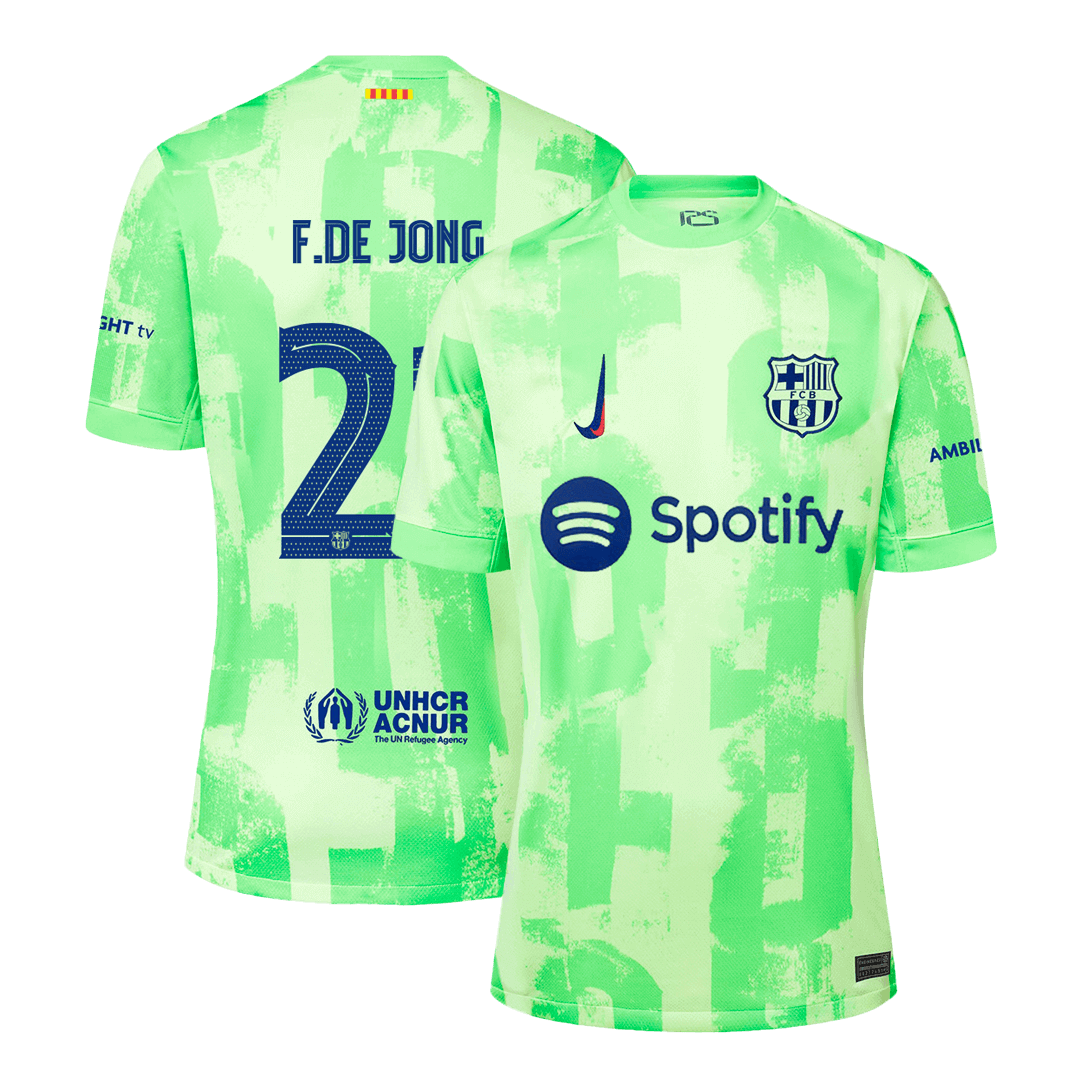 Tricouri Fotbal Barcelona F.DE JONG #21 Treilea 2024/25 UCL - Super (mărime mare)