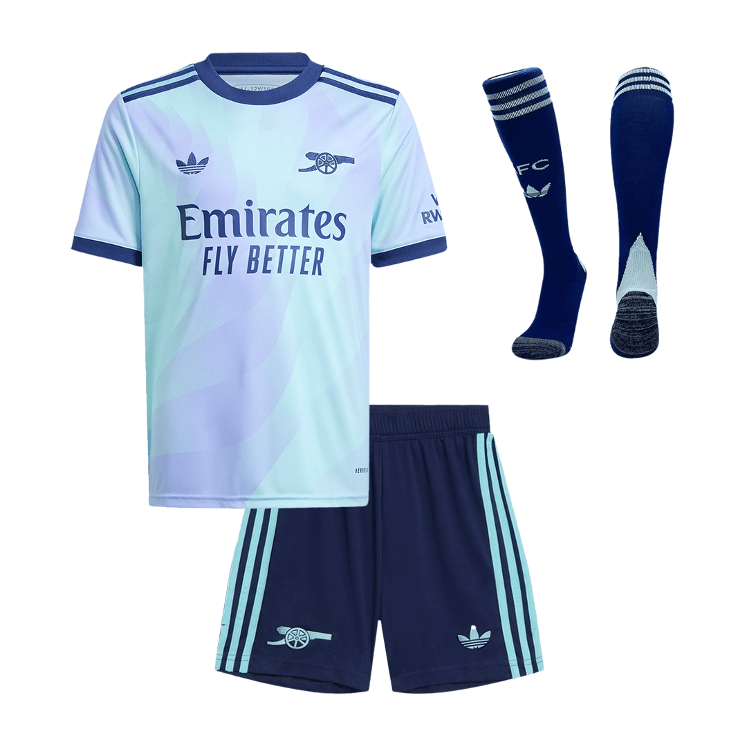 Set Tricouri Fotbal Arsenal Treilea 2024/25 Pentru Copii.