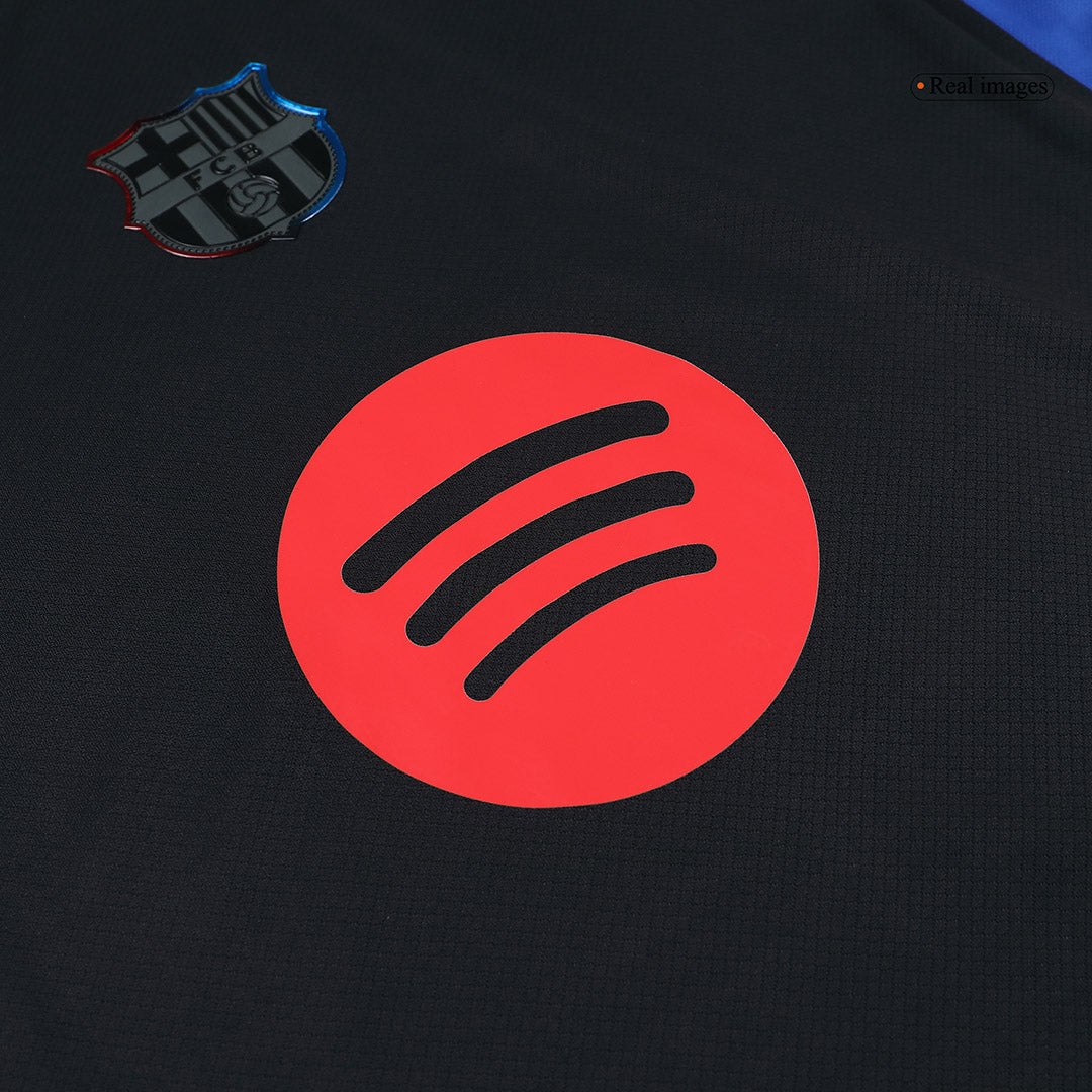 Tricouri Fotbal Barcelona Deplasare 2024/25 (Spotify Logo Without Text) (mărime mare)