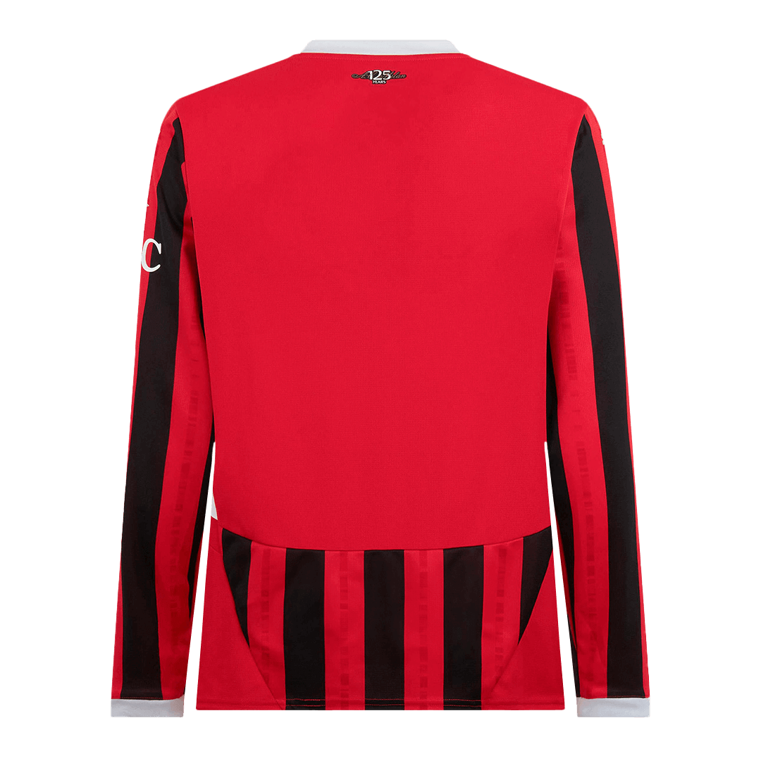 Tricouri Fotbal AC Milan Acasă 2024/25 Mânecă Lungă (mărime mare)