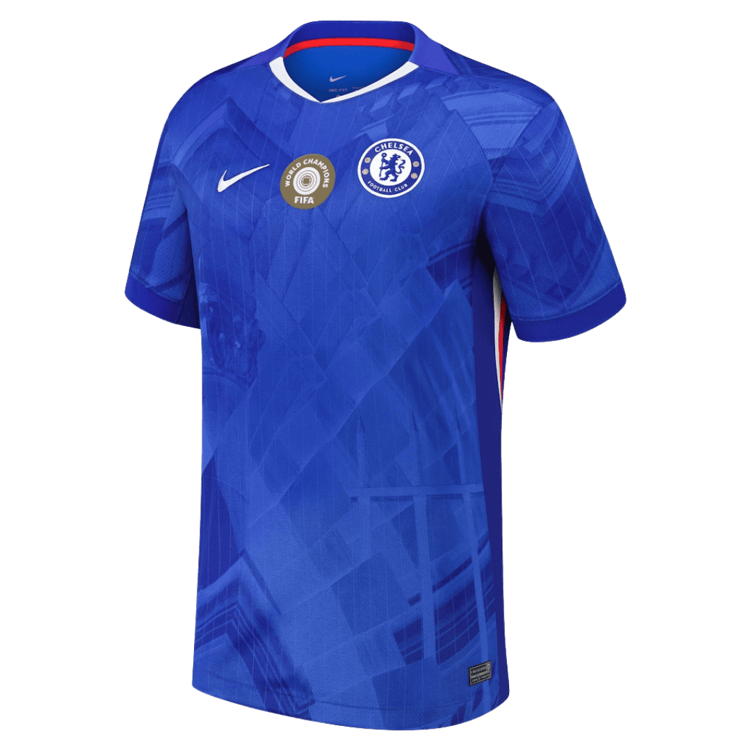 Tricouri Fotbal Chelsea WORLD CHAMPIONS #25 Acasă 2025/26 cu emblemă pe piept - Premium