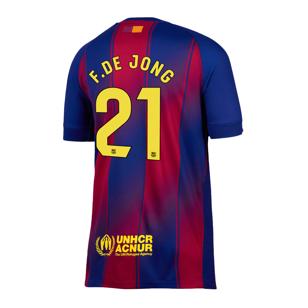 Tricouri Fotbal Barcelona F.DE JONG #21 Acasă 2025/26 - Premium (mărime mare)
