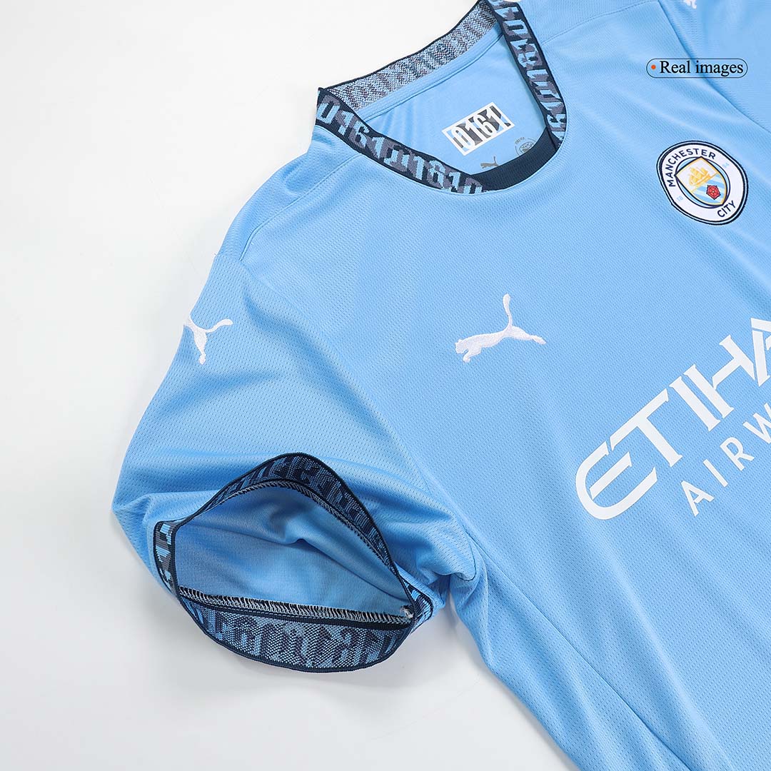 Tricouri Fotbal Manchester City RODRIGO #16 Acasă 2024/25 - UCL (mărime mare)