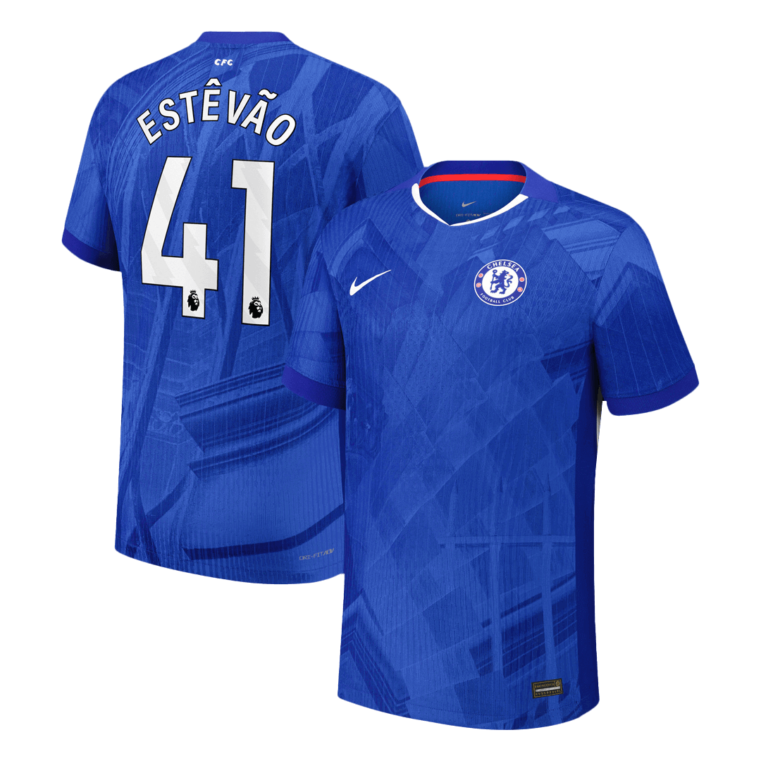 Tricouri Fotbal Chelsea ESTÊVÃO #41 Acasă 2025/26 Authentic