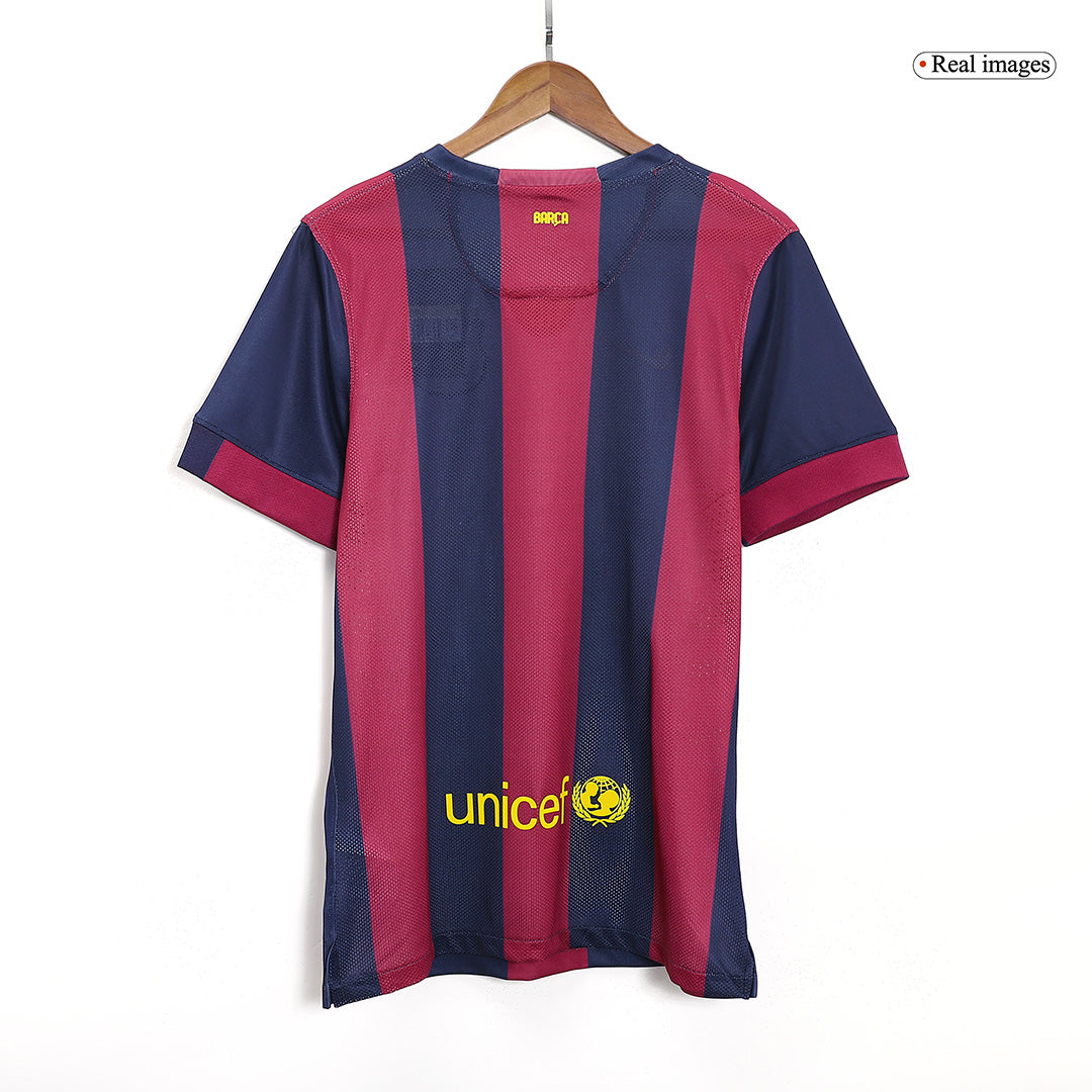 Tricouri Fotbal Vintage Barcelona NEYMAR JR #11 Acasă 2014/15