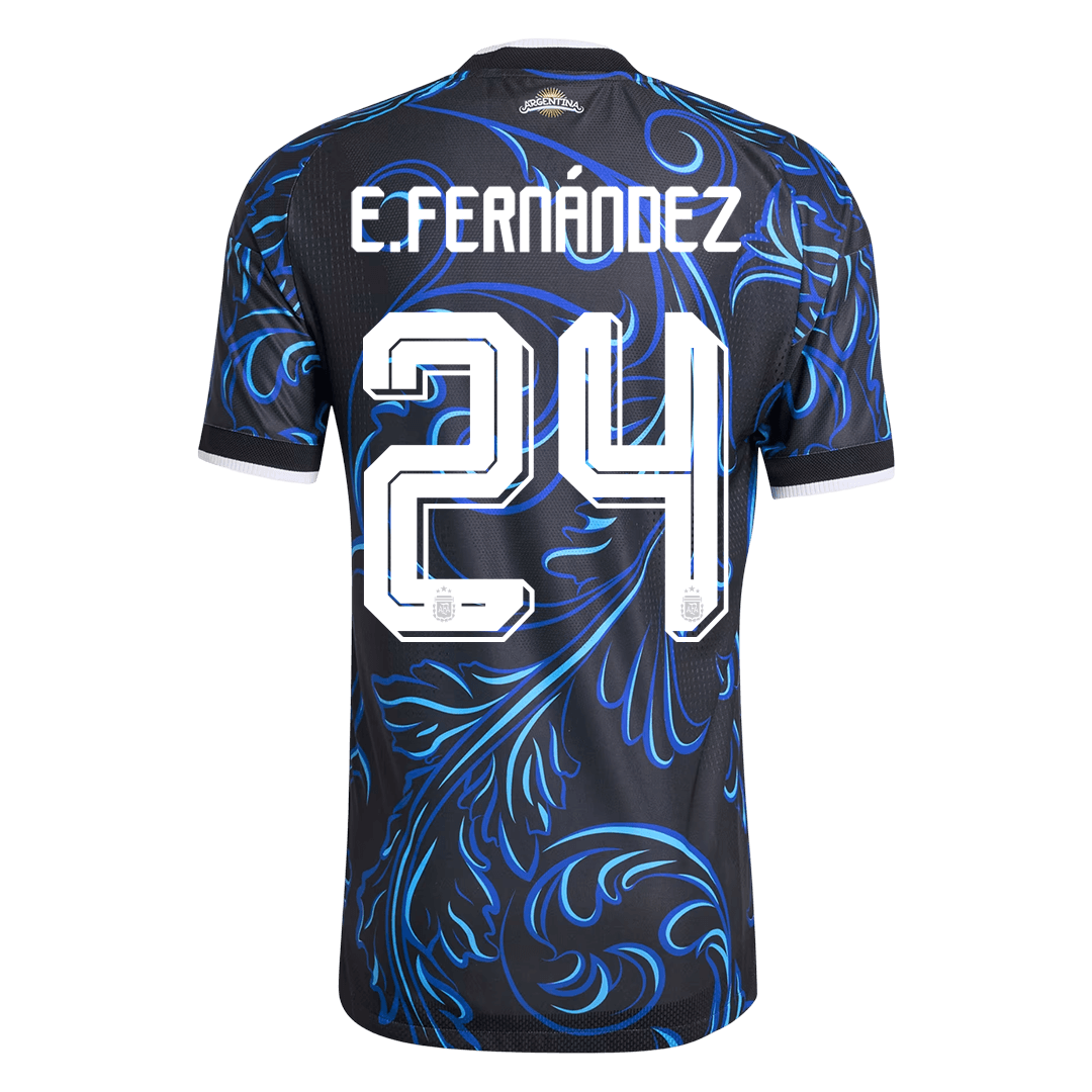 Tricouri Fotbal Argentina E. FERNÁNDEZ #24 Deplasare Cupa Mondială 2026 Authentic