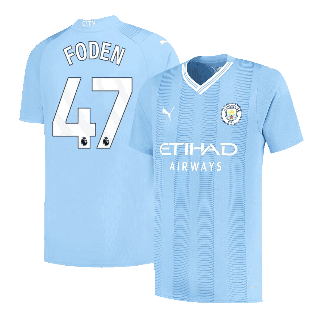 Tricouri Fotbal Manchester City FODEN #47 Acasă 2023/24 (mărime mare)