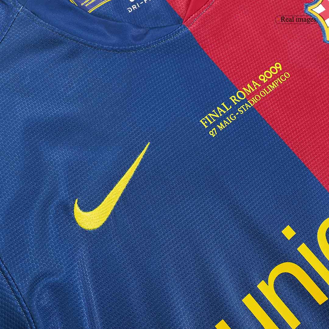 Tricouri Fotbal Vintage Barcelona Acasă 2008/09 - UCL Final