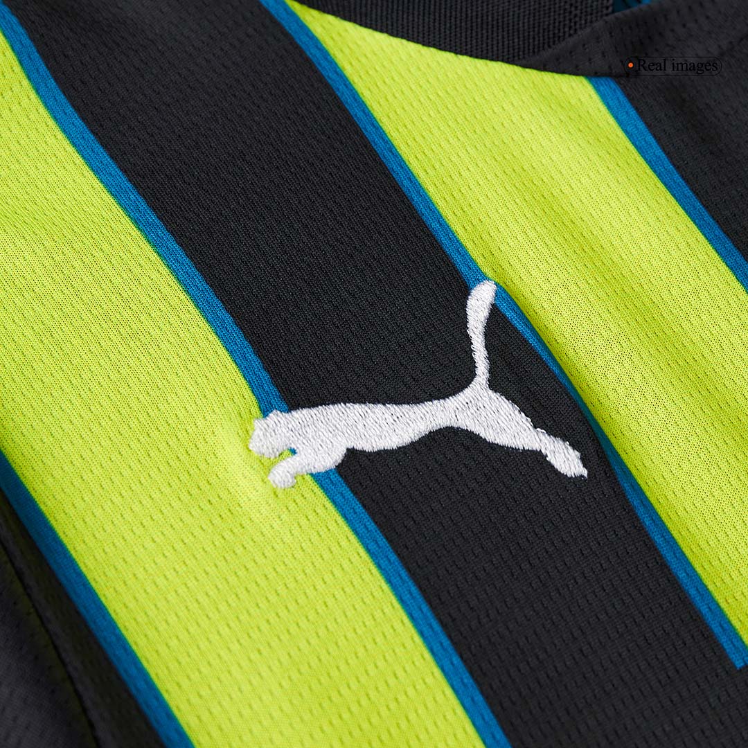 Set Tricouri Fotbal Manchester City Deplasare 2024/25 Pentru Copii.