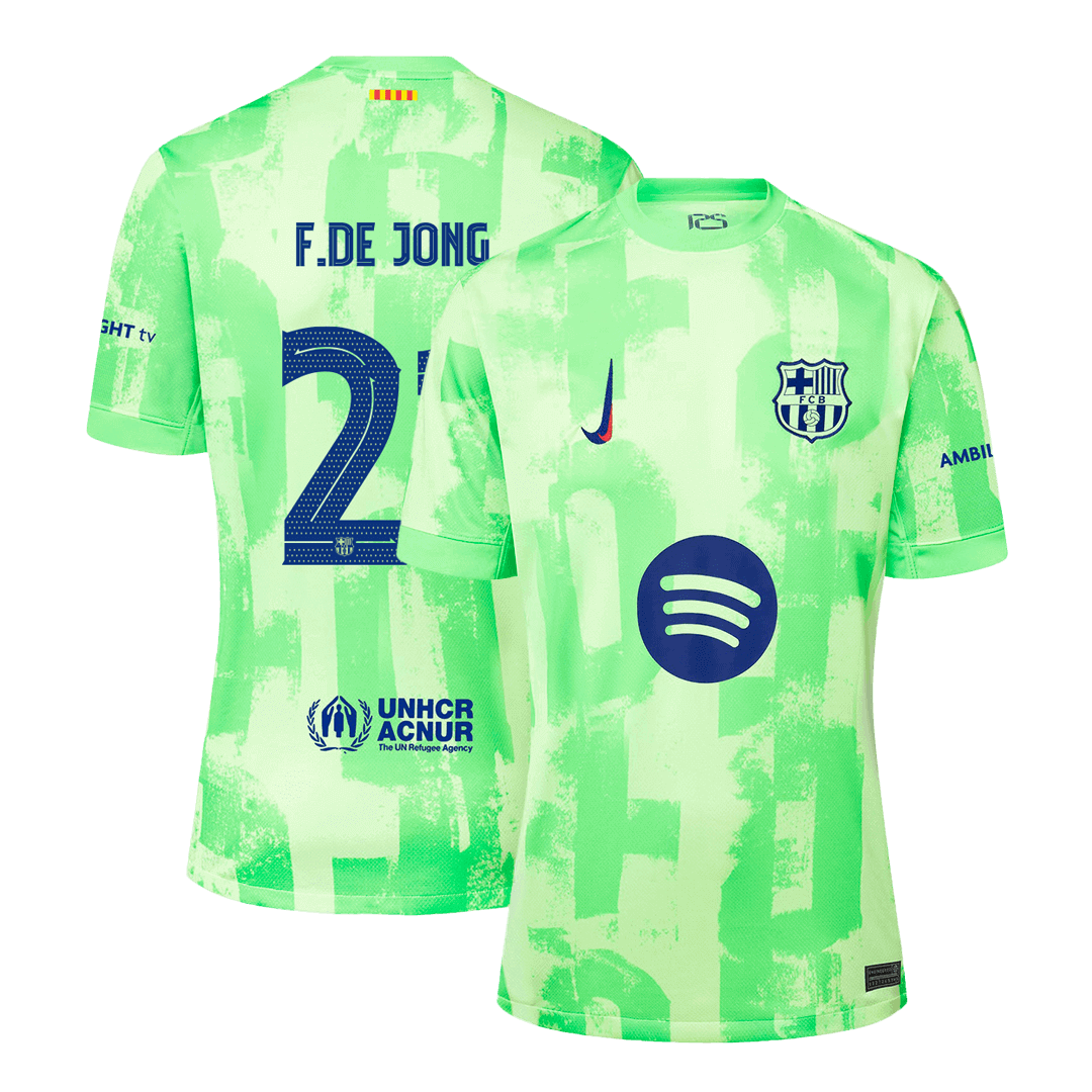 Tricouri Fotbal Barcelona F.DE JONG #21 Treilea 2024/25 - Super (mărime mare)
