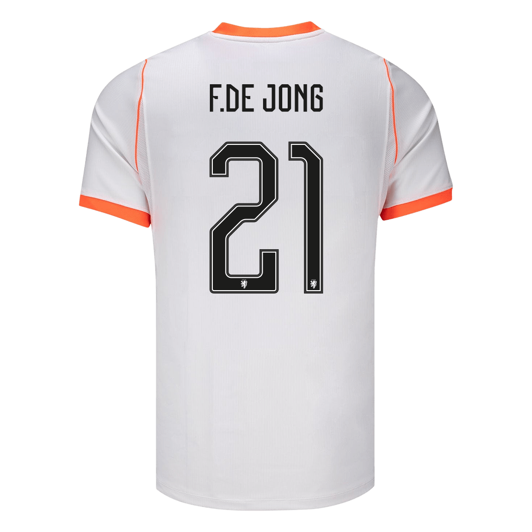 Tricouri Fotbal Netherlands F.DE JONG #21 Deplasare Cupa Mondială 2026