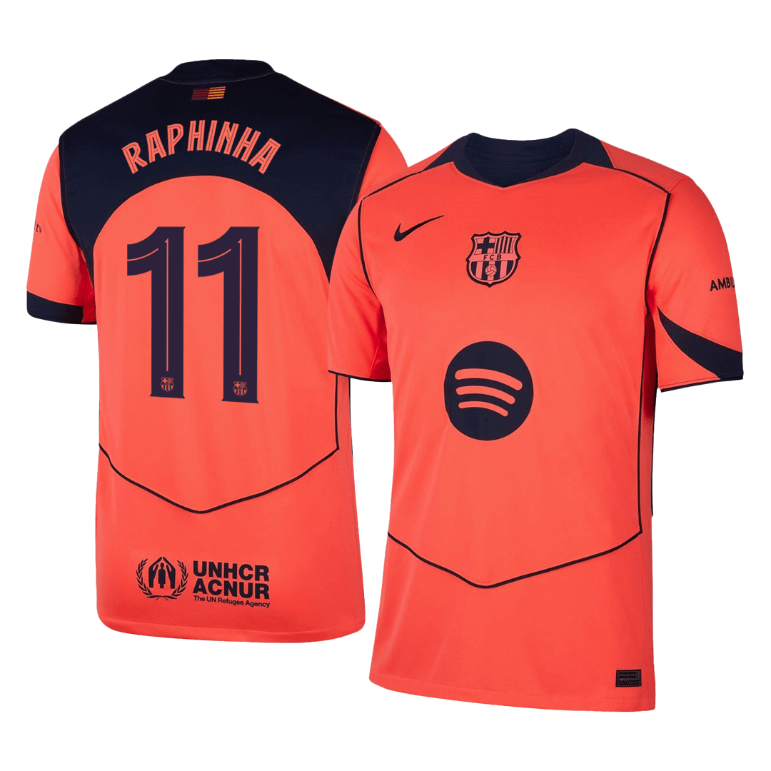 Tricouri Fotbal Barcelona RAPHINHA #11 Treilea 2025/26 - UCL