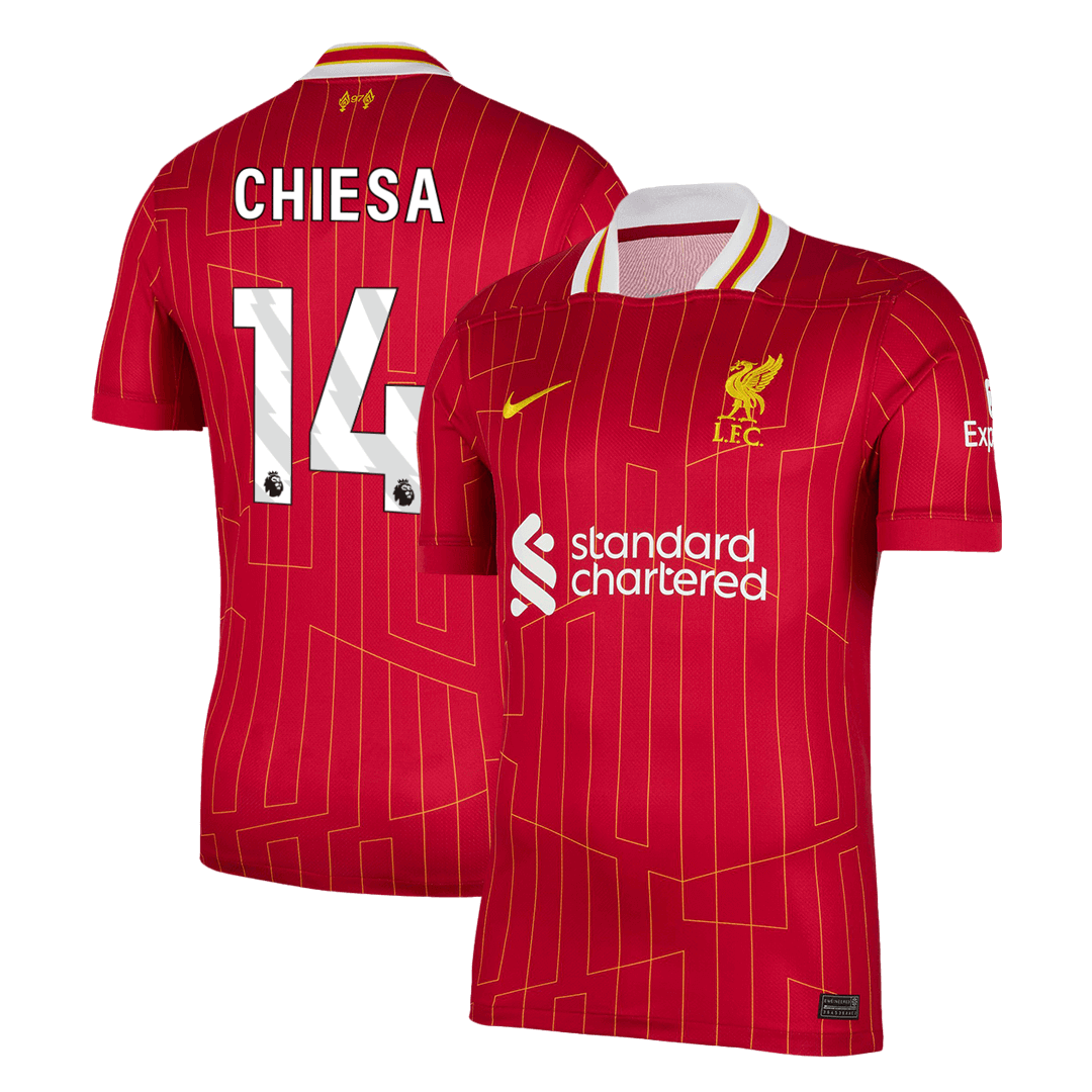 Tricouri Fotbal Liverpool CHIESA #14 Acasă 2024/25 - Super (mărime mare)