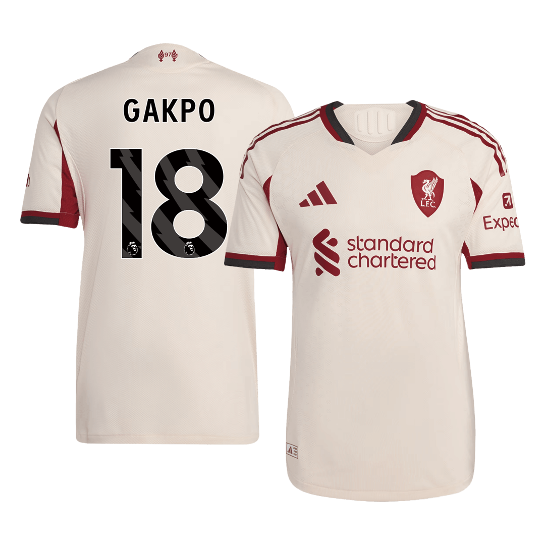 Tricouri Fotbal Liverpool GAKPO #18 Deplasare 2025/26 Authentic